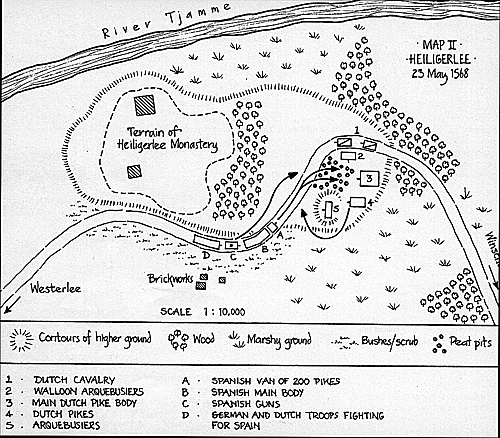 Map II Heiligerlee 23rd May 1568