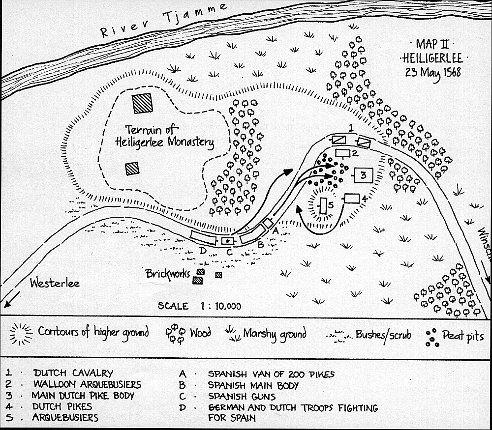 Map II Heiligerlee 23rd May 1568